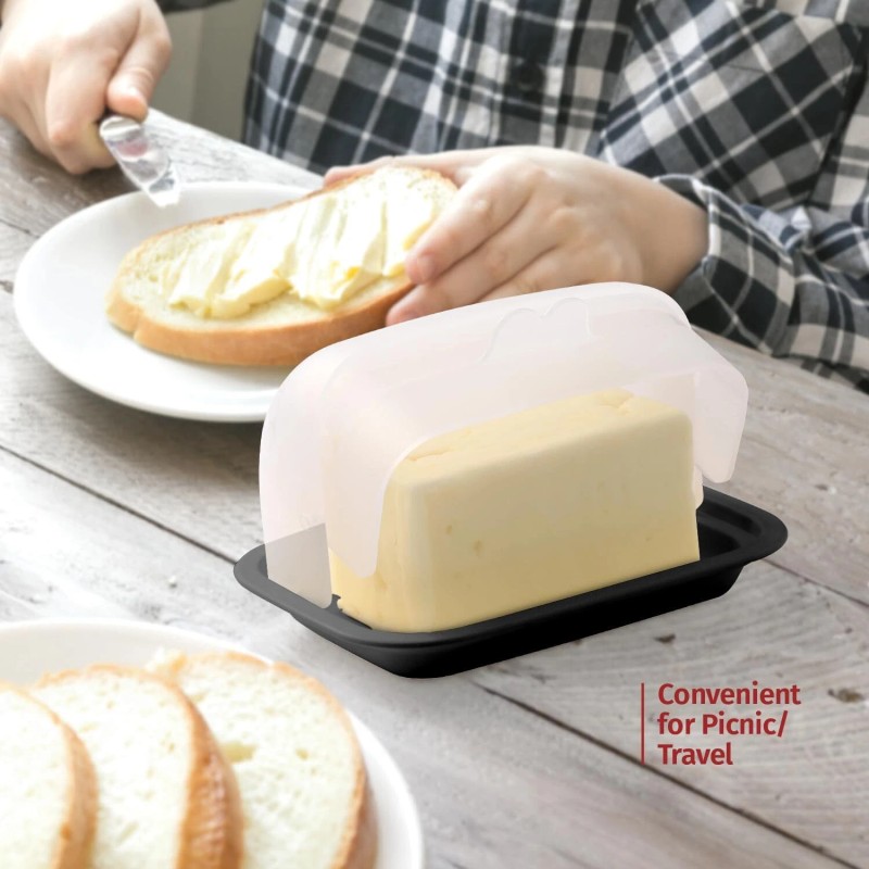 NoBrand Extra Large Butter Dish with Flip Top Lid Wide
