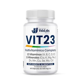 VIT 23 Multivitamínico Completo Nutrientes Vidalabs México con 23 Nutrientes | Vitaminas A, B, C, D, E y Minerales Esenciales