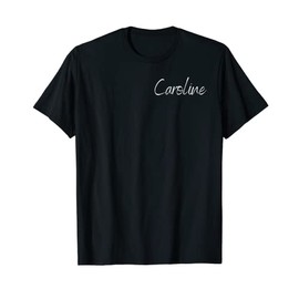 Caroline First Name Design T-Shirt, black, s
