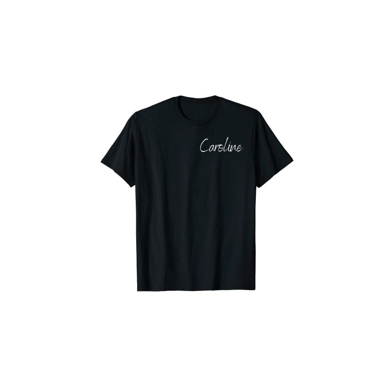 Caroline First Name Design T-Shirt, black, s