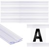 15 Pcs Letter Tracks for Plastic Sign, 40 Inch Clear