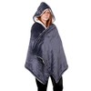 aztex Hooded Sherpa Blanket, Blanket with Hood, Wearable Blanket 90cm