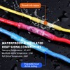 100 Pcs Red Heat Shrink Butt Connectors, 22-16 AWG Marine