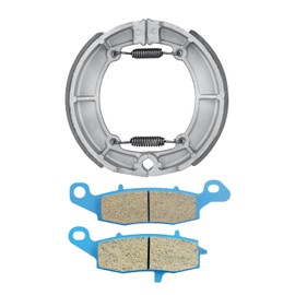 Chabushi Front Rear Brake Shoes for Kawasaki VN800 B Vulcan Classic 1996-2005 Drum Brake Parking Shoe