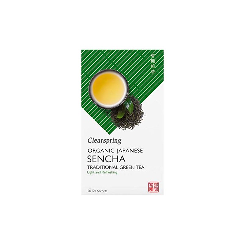 CLEARSPRING WHOLEFOODS Organic Sencha Green Tea Bags - Box 20x2g