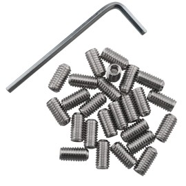 Socket Set Screws DGBRSM 25pcs 10-32 x 3/8" Stainless Steel Allen Head Hex Hexagon Socket Set Screws Cup Point with Hex Key Wrench
