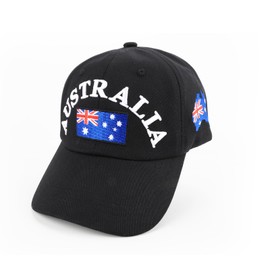 Fiohiros Australia Day Cap, Comfortable and Breathable Australia Day Hat, Summer Sun Hat, Outdoor Sports, Travel Hat, Perfect for Celebrating Australia Day Black
