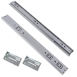 Gobrico 20 inch Full Extension Drawer Slides, Soft/Self Close Ball Bearing Drawer Glides with Brackets - 2 Pair Pack, Rear/Side Mount Kitchen Drawer Runners Rails Heavy Duty 78 LB Capacity