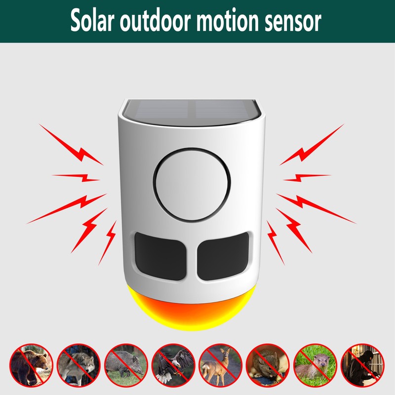Comboss Solar Motion Sensor Alarm - Motion Sensor Dog Barking