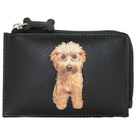 Mala Leather Mala Coco's Glasses Collection Leather Coin Purse/Card Holder RFID 4310_12 Black, black