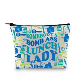 JYTAPP Lunch Lady Gift Lunch Lady Life Makeup Bag School Gift Cafeteria Worker Merchandise Makeup Bag