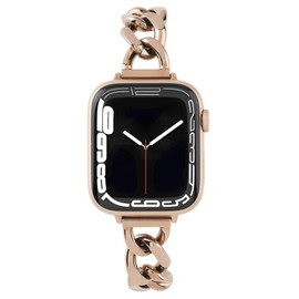 CASETiFY Chain Bracelet 1.50/1.57/1.61 inches (38/40/41 mm) & 1.65/1.73/1.77/1.93 inches (42/44/45/49 mm), Black/Gold/Rose and Gold/Silver, No Gemstone