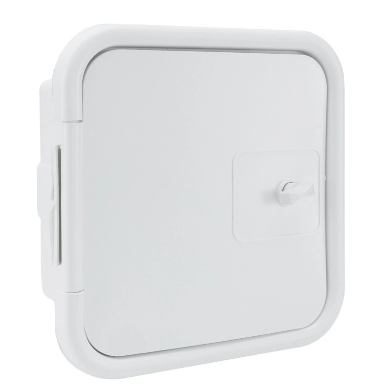 RecPro RV White Exterior Shower Box with Hot & Cold
