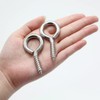 ACCZIO 8 Pack 304 Stainless Steel Eye Screws,2.5 Inch M6