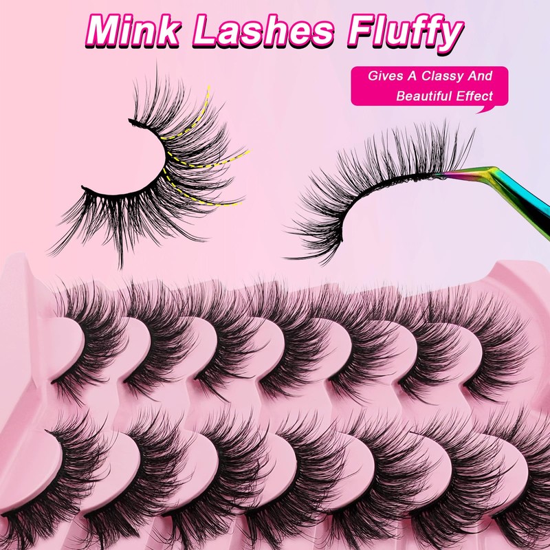 7 Pairs Fairy Eyelashes (7P-ZD-72)