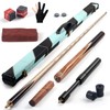Kmise 3/4 Split Snooker Pool Cue, 57", 9mm Tips, 19,