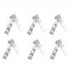 6Pcs Stainless Steel Connector Hidden Door Hinge, 360 Degree Rotatable