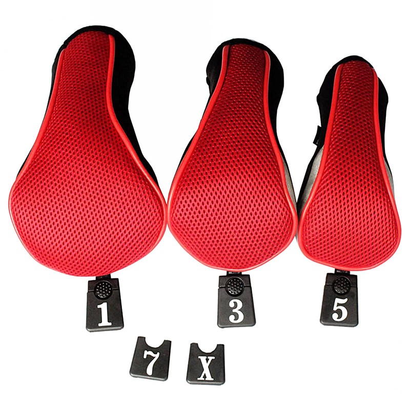 Andux Golf Wood Driver Head Covers Interchangeable No. Tag 3pcs/Set