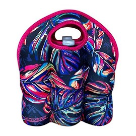 Koverz - #1 Neoprene Insulated 6-Pack Carrier, Beer Bottle Carrier, Six-Pack Tote - Tropics