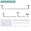 Brushed Nickel Bath Towel Rack,Hand Towel Holder,Hook,Toilet Paper Rack(4 Piece),SUS