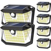 LANSOW Solar Motion Lights Outdoor 6 Pack, 188 LED/3 Modes,