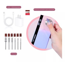 Obp Pulidor Esmeril De Uñas Portátil Usb Profesional 35000 Rpm