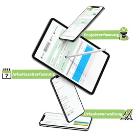 Online Zeiterfassung [KingBill TIC] für Arbeitszeiten, Urlaube & Projekte (beliebig viele Mitarbeiter, für 1 Jahr)