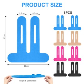 Flintronic 8PCS Precut Kinesiology Tape, Elastic Waterproof Sports Tapes, Breathable Knee Tapes for Knee Pain, Provide Support and Stability to Muscle, for Knees Shoulders Ankles Wrists