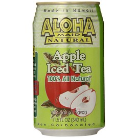 CASE OF 24 - ALOHA MAID 100% ALL NATURAL JUICE DRINK, MAKE IN HAWAII (APPLE ICED TEA)