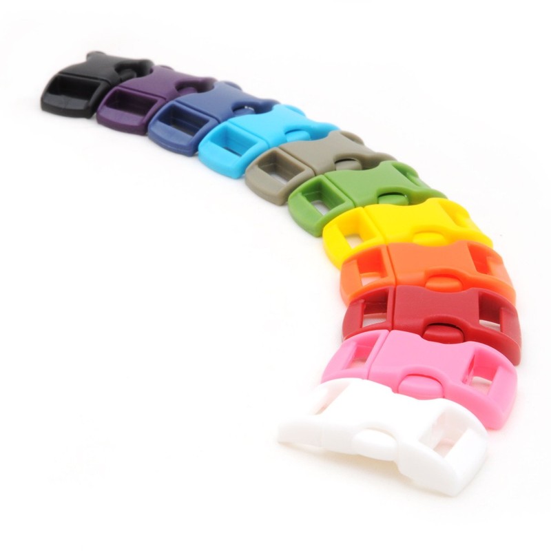 Ganzoo Plastic Click Fastener, Pack of 11, Colour Mix, 3/8