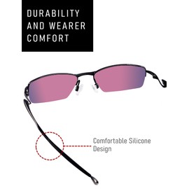 LenzReborn Replacement Earsocks for Oakley Transistor OX3085/Lizard/Lizard 2/Capacitor/Spoke/Jackknife 2.0/Jackknife 4.0/Jackknife 6.0 Eyeglass - Black