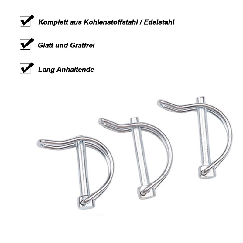 Folding Pipe Pins, Pack of 4 Folding Pins, 6 x