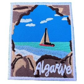 Algarve Portugal Patch (3.5 Inch) Embroidered Iron-on/Sew-on Badge Travel Europe Souvenir Vacation Emblem Luggage, Backpack, Gift Patches