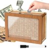 Cash Vault Wooden Money Saving Box