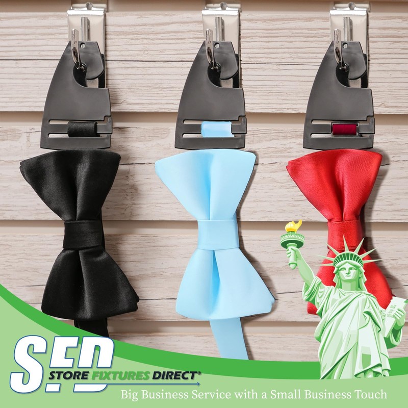 Black Neck Tie Hangers for Retail, Economic Plastic Tie Hooks