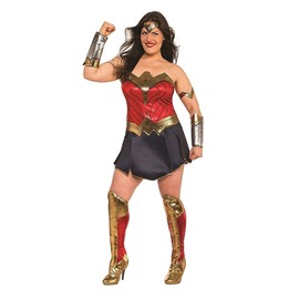 Rubies Justice League Womens Deluxe Costume Plus size, (USA 14 - 16), BUST 40 - 42", WAIST 35 - 38"