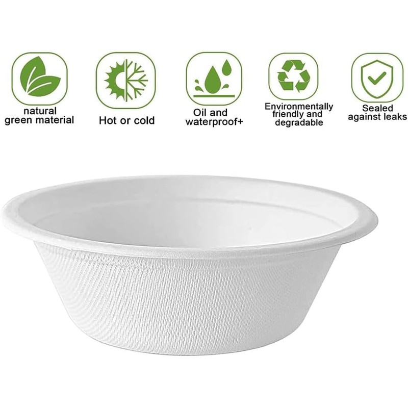 REAL ACCESSORIES Premium Quality Eco Friendly Biodegradable Compostable Bowls 7