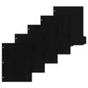 3 Ring Black Dividers, 10.9 x 8.4 Inches, 5-Tab Sturdy