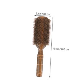 SAFIGLE Curling Hair Brush Ergonomic Design for Blow Drying Styling for Thick to Curly Hair Detangles Massages Scalp Durable Boar Bristle Bristles