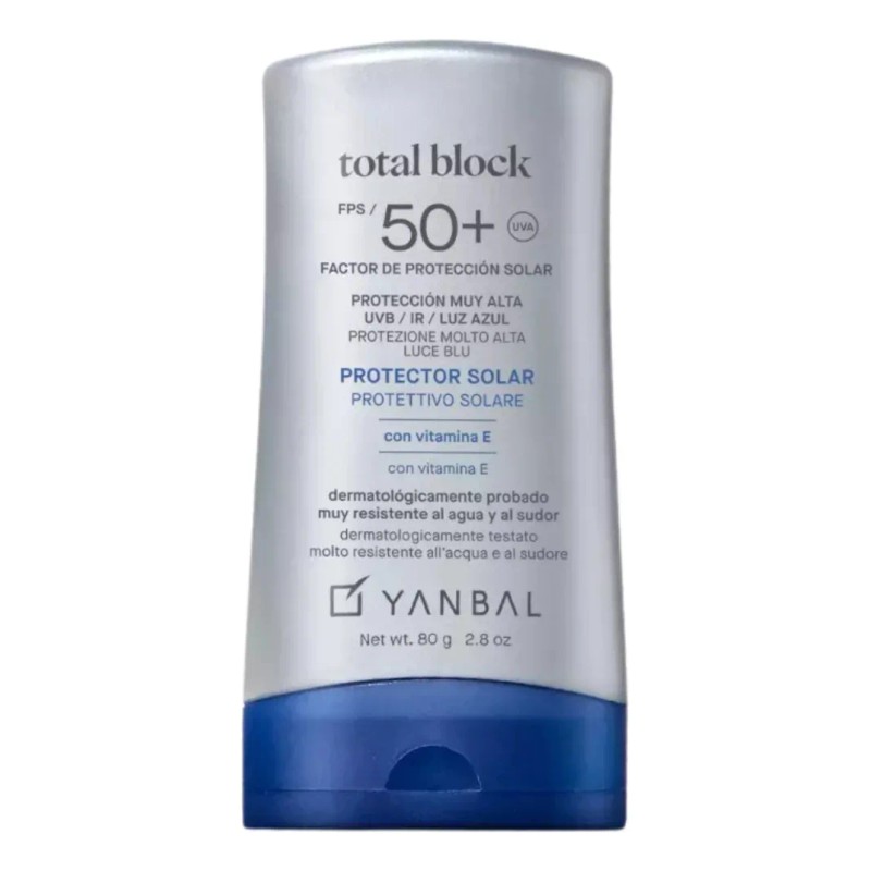 Protector Solar Crema Fps50 Total Block 80gr Yanbal