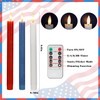Patriotic Flameless Candles with Remote and Timer, Real Wax Red