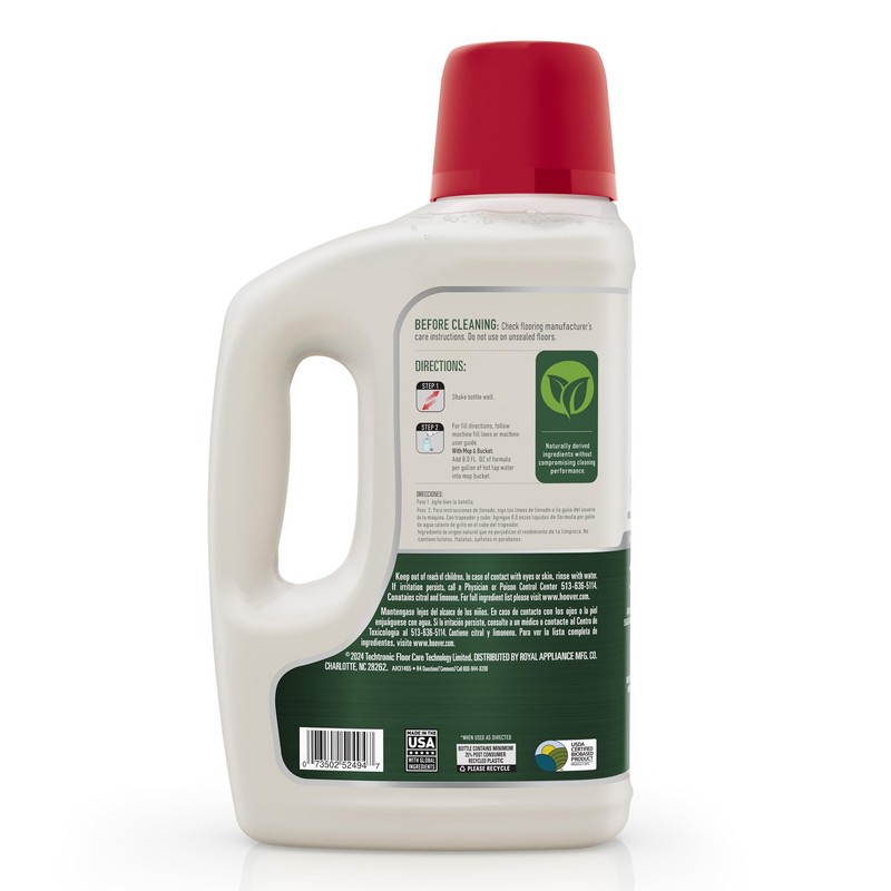 Hoover 64 oz Pure Essentials Hard Floor Cleaner Solution, for