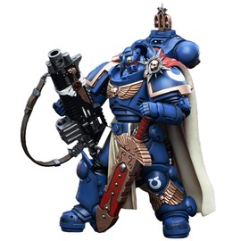 BEERISE JOYTOY 1/18 Action Figures - Warhammer 40,000 Ultramarines Captain with Master Crafted Heavy Bolt Rifle - 5‘’,Highly Posable Collectible Model Ages 15+