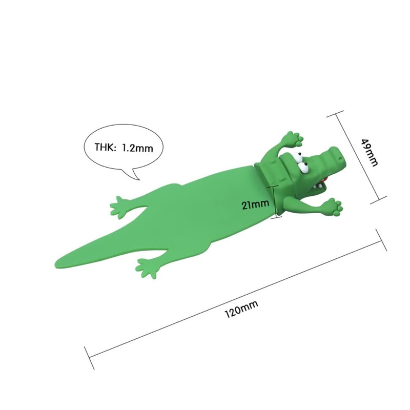 Aqualoach Crocodile Bookmark Bookmark Bookmark 3D Design Reading