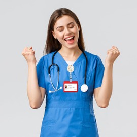 NACHLYNN 8 Pack Retractable Badge Holders Flower Nurse Badge Reel ID Badge Holders Retractable Clip for Office Student Nurse Doctor