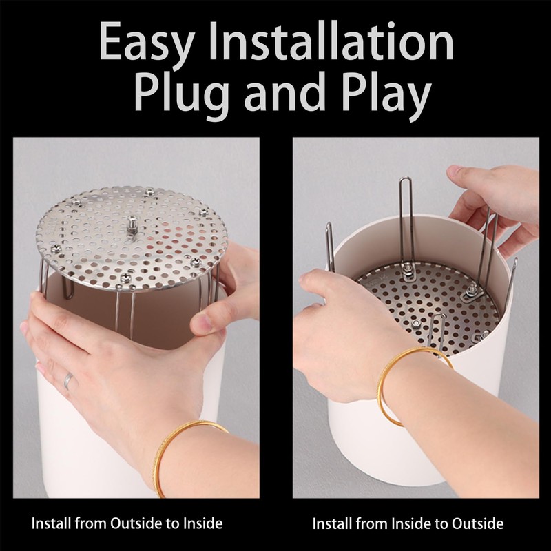 6 Inch PVC Vent Mesh Cover (5.9-6.29"), 304 Stainless Steel