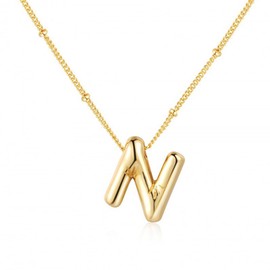 VCCKNB JEWELRY Initial Necklaces for Women and Girls, 14K Gold Plated, Letter Pendant Necklace from A-Z, Monogram Necklaces, Alphabet Initial Jewelry, Dainty, Trendy, 14K Gold Plated