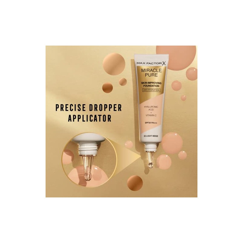 Max Factor Miracle Pure Skin Improving Foundation Colour 80 Bronze,