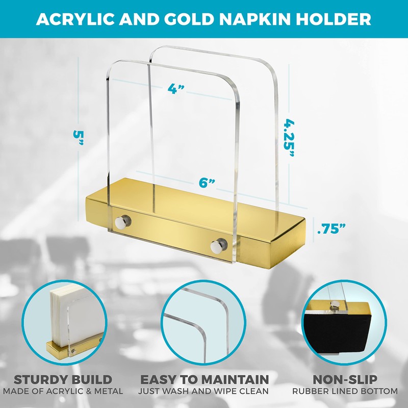 Modern Napkin Holder for Kitchen, Standing Napkin Holder for Tables,