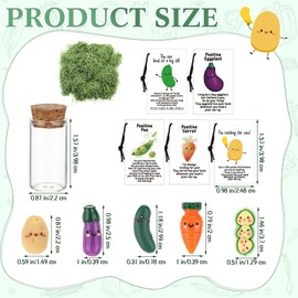 Fumete 35 Set Employee Appreciation Gifts Bulk Emotional Support Positive Resin Animals Thank You Gift for Coworker Staff Team Teacher Nurse Office Work Dietitian Graduation Party Favors(Vegetable)